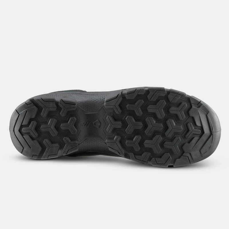 Quechua Halfhoge Wandelschoenen Met Veters Voor Kinderen MH100 MID Grijs Maat 35 Tot 38 - Afbeelding 3