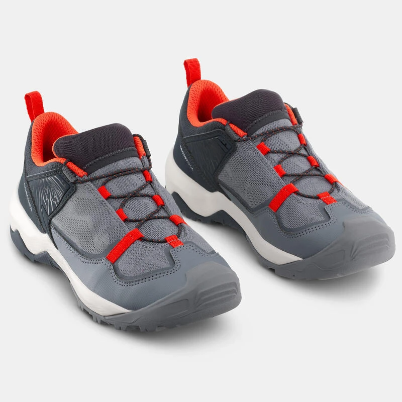 Quechua Wandelschoenen Voor Kinderen Met Snelle Vetersluiting Crossrock Grijs 35-38 - Afbeelding 4