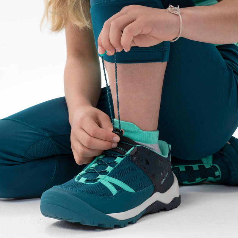 Quechua Wandelschoenen Voor Kinderen Met Snelle Vetersluiting Crossrock Turkoois 35-38 - Afbeelding 6