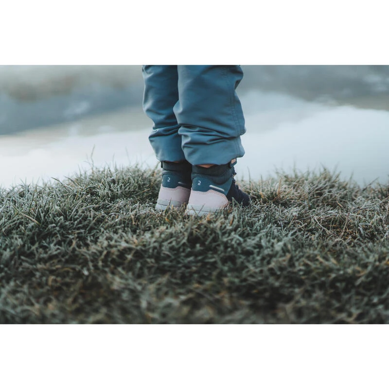 Quechua Warme En Waterdichte Wandelschoenen SH500 Leer Klittenband Kinderen Maat 24-34 - Afbeelding 15