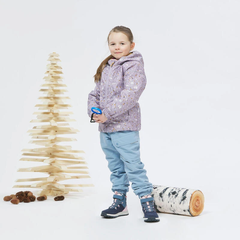 Quechua Warme En Waterdichte Wandelschoenen SH500 Leer Klittenband Kinderen Maat 24-34 - Afbeelding 9