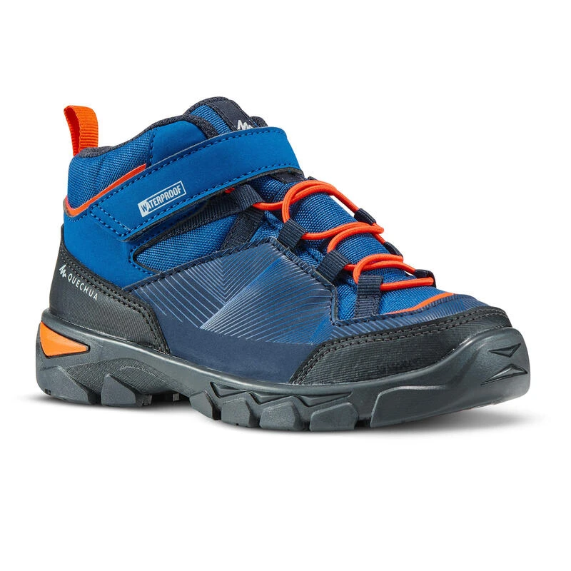 Quechua Waterdichte Wandelschoenen Voor Kinderen MH120 Mid 28-34 Klittenband